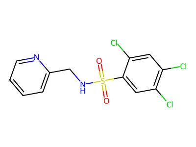 2,4,5-trichloro-N-(pyridin-2-ylmethyl)benzenesulfonamide structure