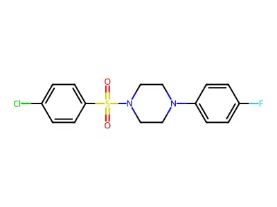 1-[(4-Chlorophenyl)sulfonyl]-4-(4-fluorophenyl)piperazine structure