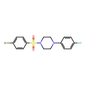 1-((4-Bromophenyl)sulfonyl)-4-(4-fluorophenyl)piperazine structure