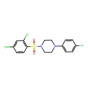 1-[(2,4-Dichlorophenyl)sulfonyl]-4-(4-fluorophenyl)piperazine structure