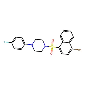 4-Bromo-1-{[4-(4-fluorophenyl)piperazinyl]sulfonyl}naphthalene structure