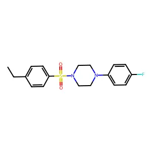 1-[(4-Ethylphenyl)sulfonyl]-4-(4-fluorophenyl)piperazine structure