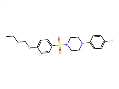 1-(4-Butoxyphenyl)sulfonyl-4-(4-fluorophenyl)piperazine structure