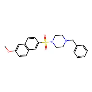 1-Benzyl-4-((6-methoxynaphthalen-2-yl)sulfonyl)piperazine structure