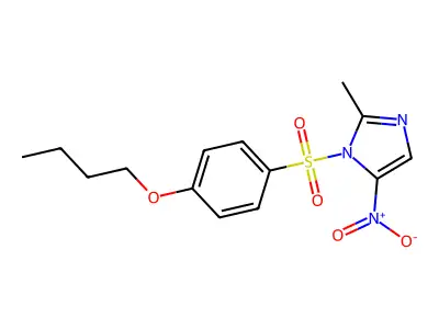 1-(4-Butoxyphenyl)sulfonyl-2-methyl-5-nitroimidazole structure