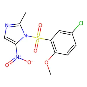 1-(5-Chloro-2-methoxyphenyl)sulfonyl-2-methyl-5-nitroimidazole structure