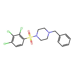 1-Benzyl-4-(2,3,4-trichlorobenzenesulfonyl)piperazine structure