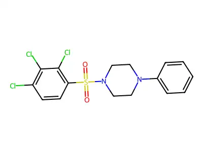 1-Phenyl-4-(2,3,4-trichlorobenzenesulfonyl)piperazine structure