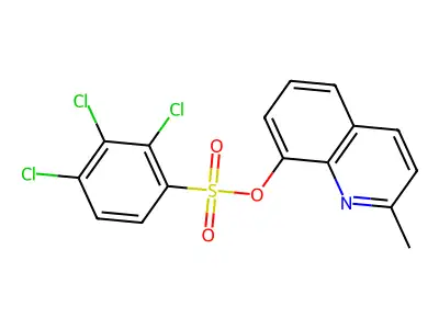2-Methyl-8-quinolyl 2,3,4-trichlorobenzenesulfonate structure
