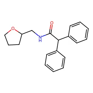 2,2-Diphenyl-N-(tetrahydro-2-furanylmethyl)acetamide structure