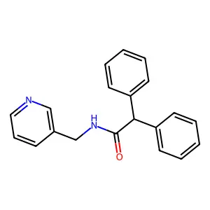 2,2-diphenyl-N-(pyridin-3-ylmethyl)acetamide structure