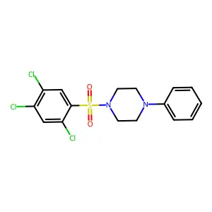 1-Phenyl-4-(2,4,5-trichlorobenzenesulfonyl)piperazine structure