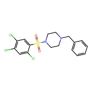 1-Benzyl-4-[(2,4,5-trichlorophenyl)sulfonyl]piperazine structure