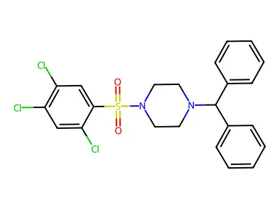 1-((4-(Diphenylmethyl)piperazinyl)sulfonyl)-2,4,5-trichlorobenzene structure