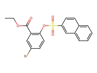 Ethyl 5-bromo-2-((naphthalen-2-ylsulfonyl)oxy)benzoate structure