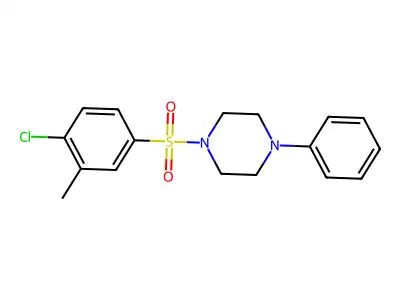 1-(4-Chloro-3-methylphenyl)sulfonyl-4-phenylpiperazine structure
