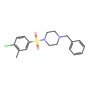 1-Benzyl-4-[(4-chloro-3-methylphenyl)sulfonyl]piperazine structure