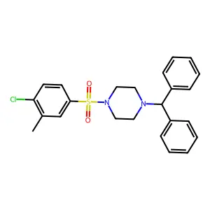 1-Benzhydryl-4-((4-chloro-3-methylphenyl)sulfonyl)piperazine structure