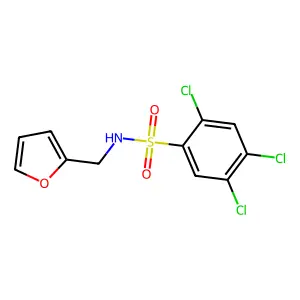(2-Furylmethyl)[(2,4,5-trichlorophenyl)sulfonyl]amine structure