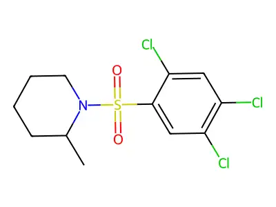 2-Methyl-1-[(2,4,5-trichlorophenyl)sulfonyl]piperidine structure