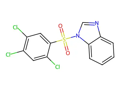 1-(2,4,5-trichlorobenzenesulfonyl)-1H-1,3-benzodiazole structure