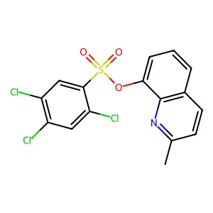 2-Methyl-8-quinolyl 2,4,5-trichlorobenzenesulfonate structure