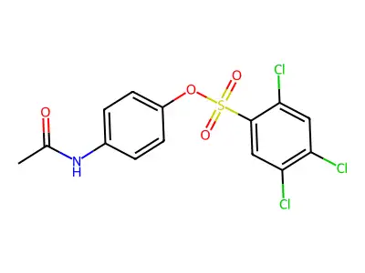 4-(Acetylamino)phenyl 2,4,5-trichlorobenzenesulfonate structure