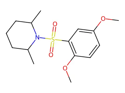 1-[(2,5-Dimethoxyphenyl)sulfonyl]-2,6-dimethylpiperidine structure