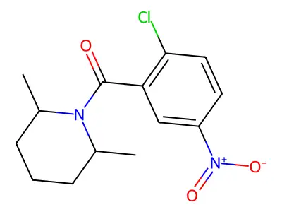 1-(2-Chloro-5-nitrobenzoyl)-2,6-dimethylpiperidine structure