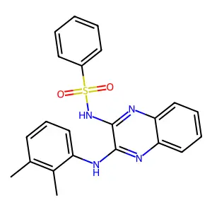 N-{3-[(2,3-dimethylphenyl)amino]quinoxalin-2-yl}benzenesulfonamide structure