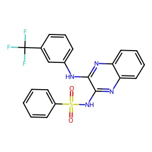 N-[3-(3-Trifluoromethyl-phenylamino)-quinoxalin-2-yl]-benzenesulfonamide structure