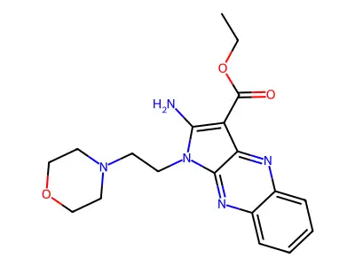 2-amino-1-[2-(4-morpholinyl)ethyl]-3-pyrrolo[3,2-b]quinoxalinecarboxylic acid ethyl ester structure