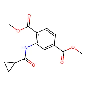 Dimethyl 2-[(cyclopropylcarbonyl)amino]terephthalate structure