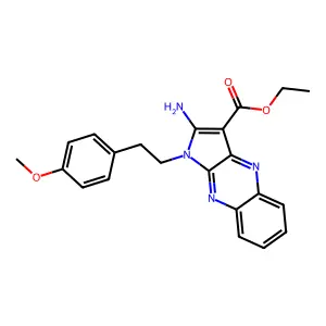 ethyl 2-amino-1-[2-(4-methoxyphenyl)ethyl]-1H-pyrrolo[2,3-b]quinoxaline-3-carboxylate structure