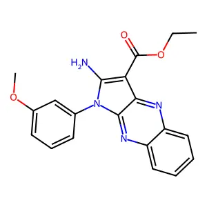 ethyl 2-amino-1-(3-methoxyphenyl)-1H-pyrrolo[2,3-b]quinoxaline-3-carboxylate structure