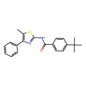 4-tert-butyl-N-(5-methyl-4-phenyl-1,3-thiazol-2-yl)benzamide structure