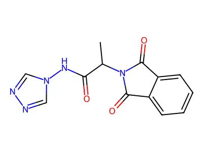 2-(1,3-dioxoisoindol-2-yl)-N-(1,2,4-triazol-4-yl)propanamide structure