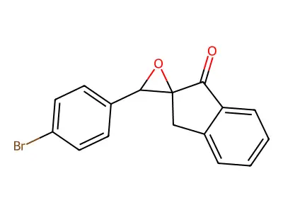 2-(4-Bromophenyl)spiro[oxirane3,2'-{1'-indanone}] structure