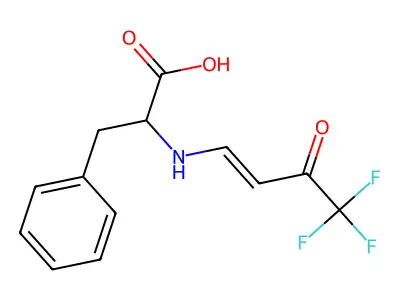 (2S)-3-Phenyl-2-[(4,4,4-trifluoro-3-oxobut-1-en-1-yl)amino]propanoic acid structure