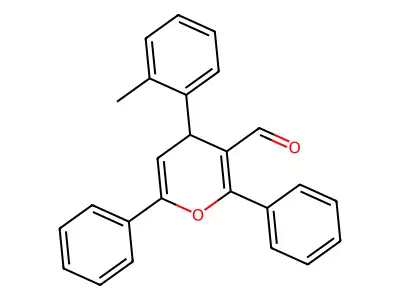 4-(2-methylphenyl)-2,6-diphenyl-4H-pyran-3-carbaldehyde structure