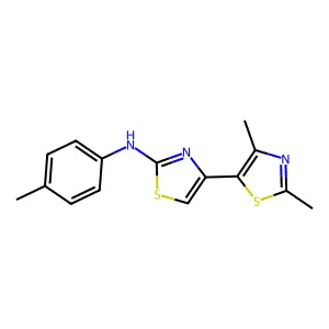 4-(2,4-dimethyl-1,3-thiazol-5-yl)-N-(4-methylphenyl)-1,3-thiazol-2-amine structure