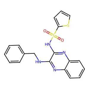 N-[3-(benzylamino)quinoxalin-2-yl]thiophene-2-sulfonamide structure