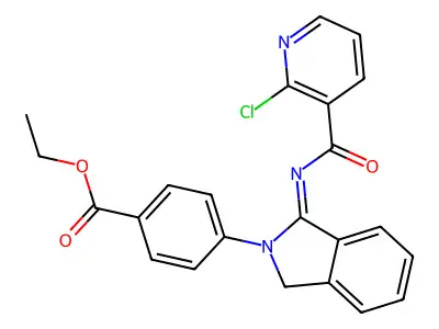 ethyl 4-[3-(2-chloropyridine-3-carbonyl)imino-1H-isoindol-2-yl]benzoate structure