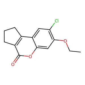 8-chloro-7-ethoxy-2,3-dihydrocyclopenta[c]chromen-4(1H)-one structure