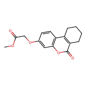 methyl [(6-oxo-7,8,9,10-tetrahydro-6H-benzo[c]chromen-3-yl)oxy]acetate structure