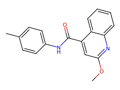 2-methoxy-N-(4-methylphenyl)quinoline-4-carboxamide structure