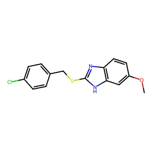 2-[(4-chlorophenyl)methylsulfanyl]-6-methoxy-1H-benzimidazole structure