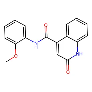 N-(2-methoxyphenyl)-2-oxo-1H-quinoline-4-carboxamide structure