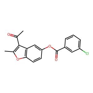 3-Acetyl-2-methyl-1-benzofuran-5-yl 3-chlorobenzoate structure
