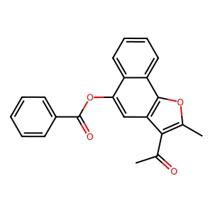 3-Acetyl-2-methylnaphtho[1,2-b]furan-5-yl benzoate structure